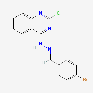 4-bromobenzenecarbaldehyde N-(2-chloro-4-quinazolinyl)hydrazone