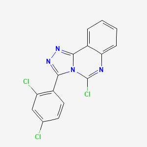 molecular formula C15H7Cl3N4 B3033973 5-Chloro-3-(2,4-dichlorophenyl)[1,2,4]triazolo[4,3-c]quinazoline CAS No. 129177-22-6