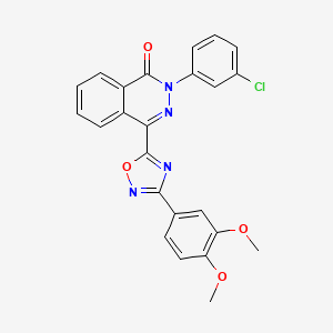 molecular formula C24H17ClN4O4 B3033976 2-(3-chlorophenyl)-4-[3-(3,4-dimethoxyphenyl)-1,2,4-oxadiazol-5-yl]phthalazin-1(2H)-one CAS No. 1291852-17-9