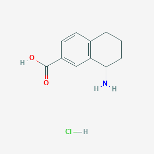 molecular formula C11H14ClNO2 B3033988 8-Amino-5,6,7,8-tetrahydronaphthalene-2-carboxylic acid hydrochloride CAS No. 130532-64-8