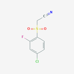 molecular formula C8H5ClFNO2S B3034010 [(4-Chloro-2-fluorophenyl)sulfonyl]acetonitrile CAS No. 1325303-29-4