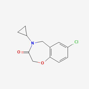 molecular formula C12H12ClNO2 B3034017 7-chloro-4-cyclopropyl-4,5-dihydro-1,4-benzoxazepin-3(2H)-one CAS No. 1326871-95-7
