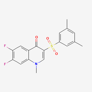 molecular formula C18H15F2NO3S B3034019 3-[(3,5-dimethylphenyl)sulfonyl]-6,7-difluoro-1-methylquinolin-4(1H)-one CAS No. 1326920-93-7