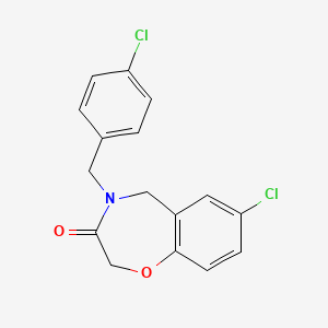 molecular formula C16H13Cl2NO2 B3034033 7-chloro-4-(4-chlorobenzyl)-4,5-dihydro-1,4-benzoxazepin-3(2H)-one CAS No. 1340932-45-7
