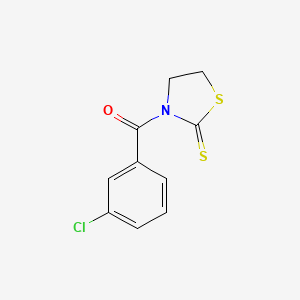 molecular formula C10H8ClNOS2 B3034049 3-(3-Chlorobenzoyl)-1,3-thiazolidine-2-thione CAS No. 134821-23-1