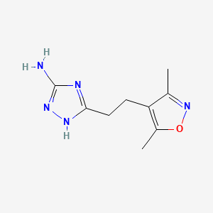 molecular formula C9H13N5O B3034057 3-[2-(3,5-dimethyl-1,2-oxazol-4-yl)ethyl]-1H-1,2,4-triazol-5-amine CAS No. 1351393-95-7