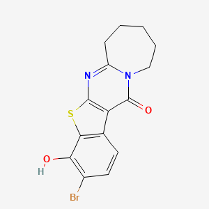 molecular formula C15H13BrN2O2S B3034087 3-bromo-4-hydroxy-8,9,10,11-tetrahydro[1]benzothieno[2',3':4,5]pyrimido[1,2-a]azepin-13(7H)-one CAS No. 136824-98-1