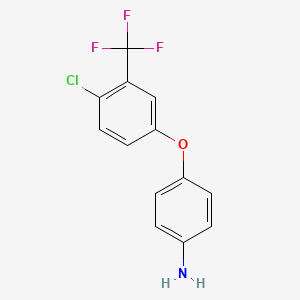 molecular formula C13H9ClF3NO B3034093 4-(4-Chloro-3-(trifluoromethyl)phenoxy)aniline CAS No. 1369254-44-3