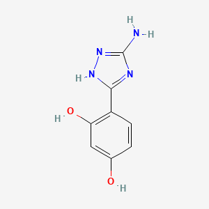 molecular formula C8H8N4O2 B3034102 4-(3-amino-1H-1,2,4-triazol-5-yl)benzene-1,3-diol CAS No. 1374408-48-6