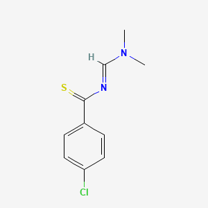 molecular formula C10H11ClN2S B3034116 4-氯-N-(二甲氨基亚甲基)苯甲酰硫代酰胺 CAS No. 138472-03-4