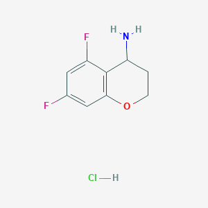 molecular formula C9H10ClF2NO B3034129 5,7-二氟色满-4-胺盐酸盐 CAS No. 1392211-80-1