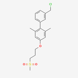 molecular formula C19H23ClO3S B3034136 3'-(Chloromethyl)-2,6-dimethyl-4-[3-(methylsulfonyl)propoxy]biphenyl CAS No. 1394138-49-8