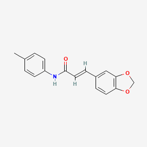 molecular formula C17H15NO3 B3034178 3-(1,3-benzodioxol-5-yl)-N-(4-methylphenyl)acrylamide CAS No. 1426293-68-6