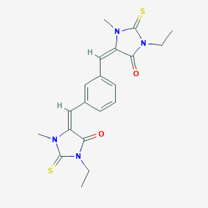 molecular formula C20H22N4O2S2 B303418 3-Ethyl-5-{3-[(1-ethyl-3-methyl-5-oxo-2-thioxo-4-imidazolidinylidene)methyl]benzylidene}-1-methyl-2-thioxo-4-imidazolidinone 