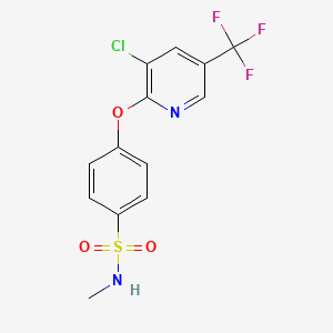 molecular formula C13H10ClF3N2O3S B3034182 4-{[3-氯-5-(三氟甲基)吡啶-2-基]氧基}-N-甲基苯磺酰胺 CAS No. 1427460-52-3