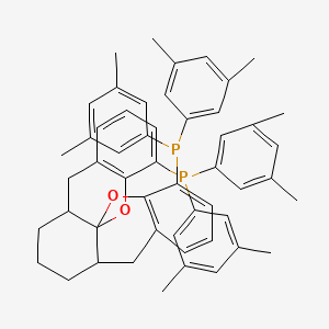 molecular formula C52H54O2P2 B3034188 1,1'-[(5aR,8aR,14aR)-5a,6,7,8,8a,9-Hexahydro-5H-[1]benzopyrano[3,2-d]xanthene-1,13-diyl]bis[1,1-di(3,5-dimethylphenylphosphine CAS No. 1429939-35-4