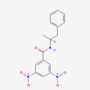 molecular formula C16H15N3O5 B3034202 3,5-dinitro-N-(1-phenylpropan-2-yl)benzamide CAS No. 14402-01-8
