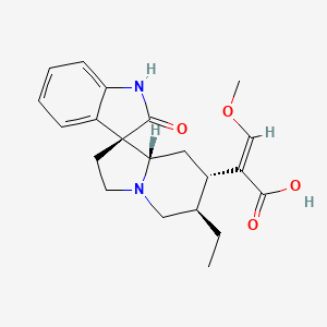 (E)-2-[(3S,6'R,7'S,8'As)-6'-ethyl-2-oxospiro[1H-indole-3,1'-3,5,6,7,8,8a-hexahydro-2H-indolizine]-7'-yl]-3-methoxyprop-2-enoic acid