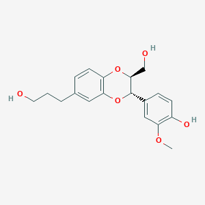 molecular formula C19H22O6 B3034214 (7S,8S)-methoxy-3',7-epoxy-8,4'-oxyneolignan-4,9,9'-triol CAS No. 144881-21-0