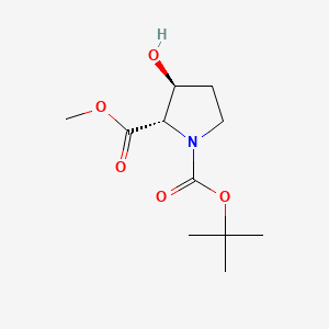 molecular formula C11H19NO5 B3034216 1-叔丁基 2-甲基 (2S,3S)-3-羟基吡咯烷-1,2-二甲酸酯 CAS No. 1449588-25-3