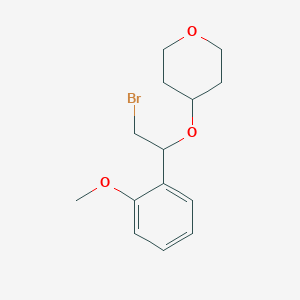 molecular formula C14H19BrO3 B3034221 4-(2-Bromo-1-(2-methoxyphenyl)ethoxy)tetrahydro-2H-pyran CAS No. 1455376-95-0