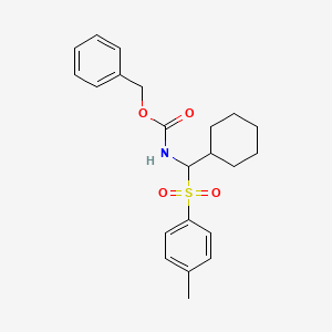 molecular formula C22H27NO4S B3034231 苄基 N-{环己基[(4-甲基苯基)磺酰基]甲基}氨基甲酸酯 CAS No. 147169-19-5
