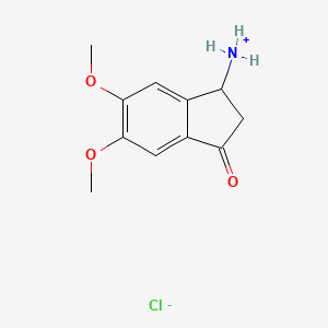 molecular formula C11H14ClNO3 B3034240 5,6-Dimethoxy-3-oxo-1-indanaminium chloride CAS No. 148502-19-6