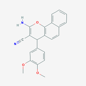 molecular formula C22H18N2O3 B3034247 2-氨基-4-(3,4-二甲氧基苯基)-4H-苯并[h]色烯-3-腈 CAS No. 149550-68-5
