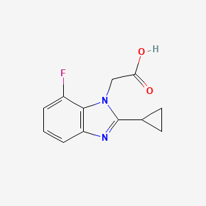 molecular formula C12H11FN2O2 B3034263 2-(2-Cyclopropyl-7-fluoro-1H-1,3-benzodiazol-1-yl)acetic acid CAS No. 1509413-45-9