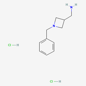 molecular formula C11H18Cl2N2 B3034265 (1-苄基氮杂环丁-3-基)甲胺二盐酸盐 CAS No. 1511585-69-5