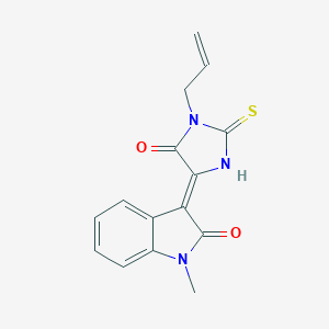 (3Z)-1-methyl-3-(5-oxo-1-prop-2-enyl-2-sulfanylideneimidazolidin-4-ylidene)indol-2-one
