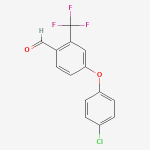 molecular formula C14H8ClF3O2 B3034271 4-(4-Chlorophenoxy)-2-(trifluoromethyl)benzaldehyde CAS No. 1518092-44-8