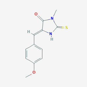 molecular formula C12H12N2O2S B303428 5-(4-Methoxybenzylidene)-3-methyl-2-thioxo-4-imidazolidinone 
