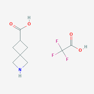 molecular formula C9H12F3NO4 B3034283 2-Azaspiro[3.3]heptane-6-carboxylic acid trifluoroacetate CAS No. 1523572-02-2