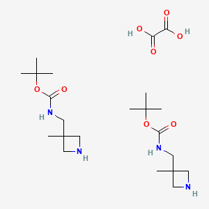 molecular formula C22H42N4O8 B3034284 Tert-butyl n-[(3-methylazetidin-3-yl)methyl]carbamate hemioxalate CAS No. 1523572-03-3
