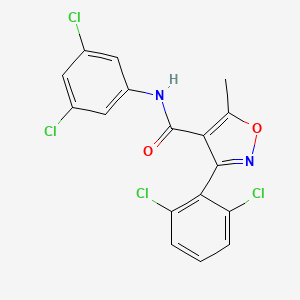 molecular formula C17H10Cl4N2O2 B3034296 3-(2,6-二氯苯基)-N-(3,5-二氯苯基)-5-甲基-1,2-恶唑-4-甲酰胺 CAS No. 153948-37-9