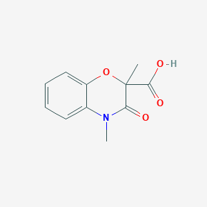 molecular formula C11H11NO4 B3034301 2,4-二甲基-3-氧代-3,4-二氢-2H-1,4-苯并恶嗪-2-羧酸 CAS No. 154365-46-5