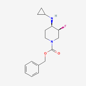 molecular formula C16H21FN2O2 B3034303 (3S,4R)-Benzyl 4-(cyclopropylamino)-3-fluoropiperidine-1-carboxylate CAS No. 1544006-72-5