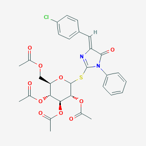 molecular formula C30H29ClN2O10S B303431 4-(4-chlorobenzylidene)-5-oxo-1-phenyl-4,5-dihydro-1H-imidazol-2-yl 2,3,4,6-tetra-O-acetyl-1-thiohexopyranoside 