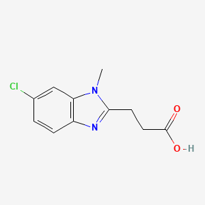 3-(6-chloro-1-methyl-1H-benzimidazol-2-yl)propanoic acid