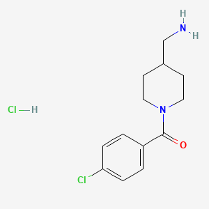 {[1-(4-Chlorobenzoyl)piperidin-4-yl]methyl}amine hydrochloride