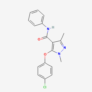 molecular formula C18H16ClN3O2 B3034339 5-(4-氯苯氧基)-1,3-二甲基-N-苯基-1H-吡唑-4-甲酰胺 CAS No. 158712-63-1