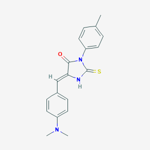 molecular formula C19H19N3OS B303434 5-[4-(Dimethylamino)benzylidene]-3-(4-methylphenyl)-2-thioxo-4-imidazolidinone 