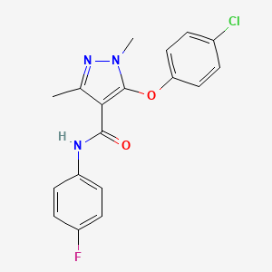 5-(4-chlorophenoxy)-N-(4-fluorophenyl)-1,3-dimethyl-1H-pyrazole-4-carboxamide