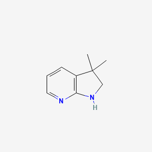 molecular formula C9H12N2 B3034345 3,3-Dimethyl-2,3-dihydro-1H-pyrrolo[2,3-B]pyridine CAS No. 1595279-67-6