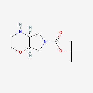 molecular formula C11H20N2O3 B3034350 cis-tert-Butyl hexahydropyrrolo[3,4-b][1,4]oxazine-6(2H)-carboxylate CAS No. 159991-15-8