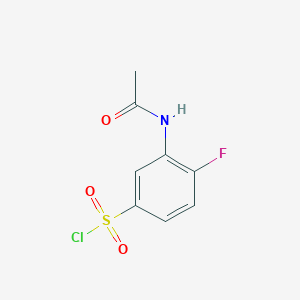 3-Acetamido-4-fluorobenzene-1-sulfonyl chloride