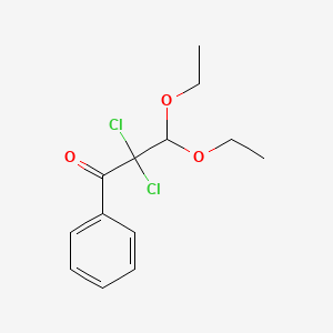 molecular formula C13H16Cl2O3 B3034356 2,2-Dichloro-3,3-diethoxy-1-phenylpropan-1-one CAS No. 160663-36-5