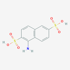 molecular formula C10H9NO6S2 B3034360 1-Aminonaphthalene-2,6-disulfonic acid CAS No. 16144-92-6