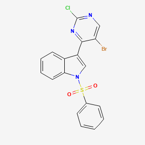 molecular formula C18H11BrClN3O2S B3034367 3-(5-Bromo-2-chloropyrimidin-4-yl)-1-(phenylsulfonyl)-1H-indole CAS No. 1624262-44-7